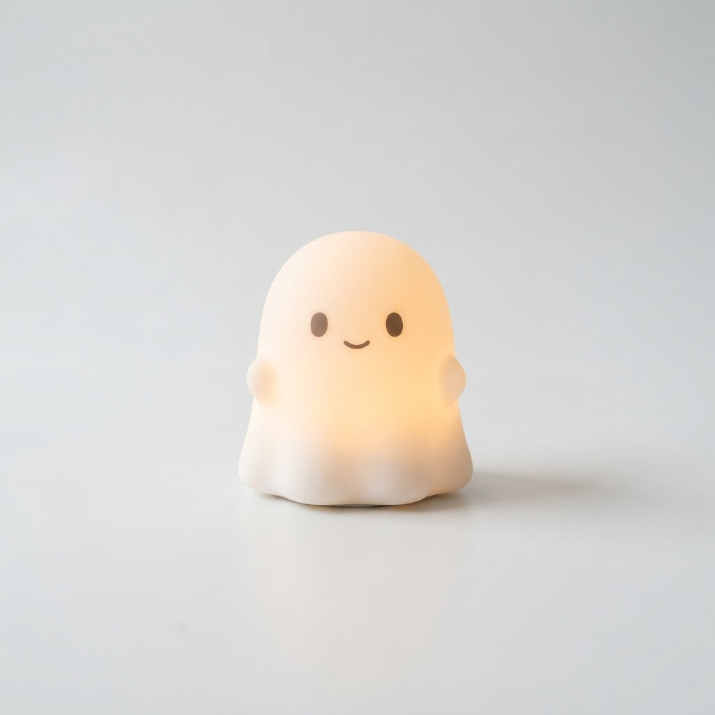 Squishy Silicone Ghost Night Light — Tap-Control Kawaii Ambient Lamp — Everything Epicurean