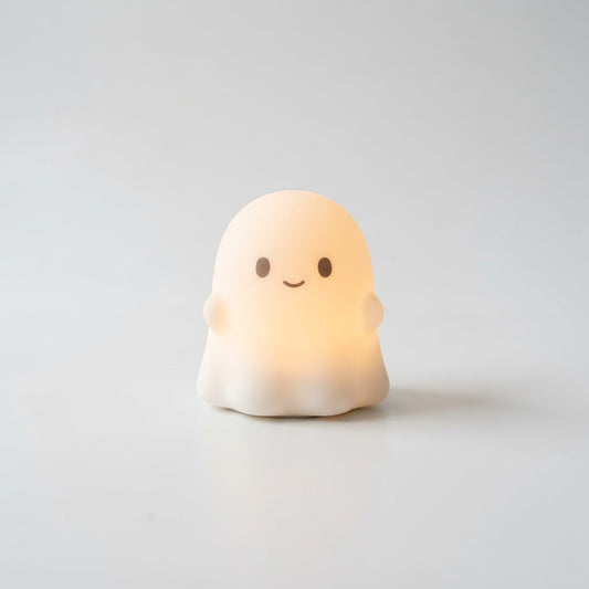 Squishy Silicone Ghost Night Light — Tap-Control Kawaii Ambient Lamp — Everything Epicurean