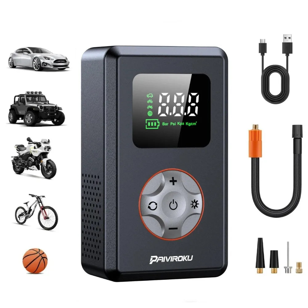 Portable Tire Inflator — 150 PSI Cordless Air Pump with Digital Display — Everything Epicurean