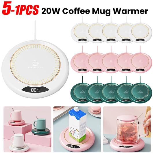 USB Coffee Mug Warmer — 20W Heated Coaster with 3 Temperature Settings — Everything Epicurean